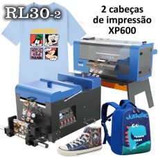 Impressora DTF RL30 Industrial com 2 Cabeças de Impressão