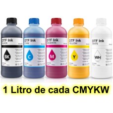 Kit Tinta DTF 1 litro cada CMYKW