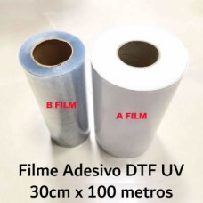 Filme Adesivo DTF UV kit 30cm por 100 metros filme A e B