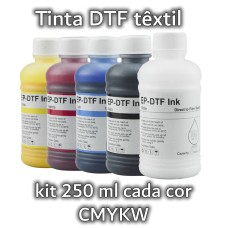 Kit Tinta DTF 250ml cada CMYKW